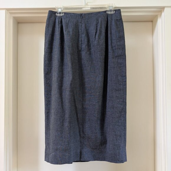 Dana Buchman Suit Skirt Great Fit Denim-blue sz 10 Perfect Condition, bonus top - Picture 6 of 14